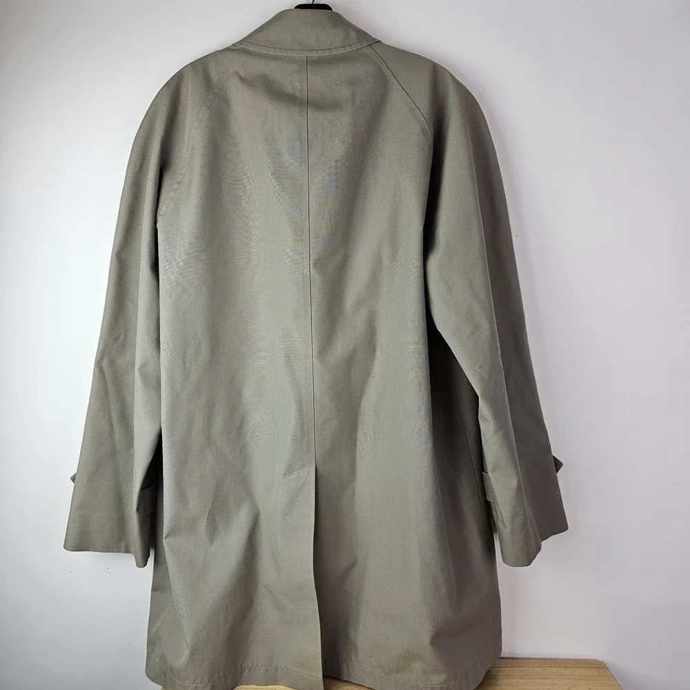 London Fog Mens Vintage Beige Khaki Trenchcoat Size 40 Short Neutral Classic‎